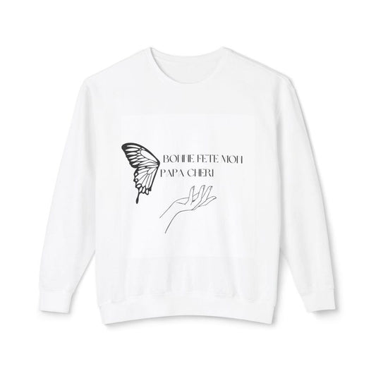 Butterfly Love Quote Unisex Lightweight Crewneck Sweatshirt, Inspirational Gift, Casual Wear, Cozy Outfit, Spring Fashion